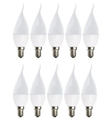 تصویر  لامپ ال ای دی 6 وات مدل اشکی پایه E14 بسته 10 عددی