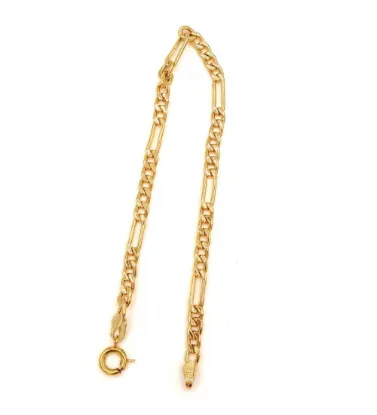 تصویر  دستبند طلا زنانه 18 عیار مدل فیگارو - 4.5 گرم