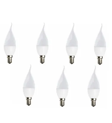 تصویر  لامپ ال ای دی 6 وات مدل اشکی پایه E14 بسته 7 عددی