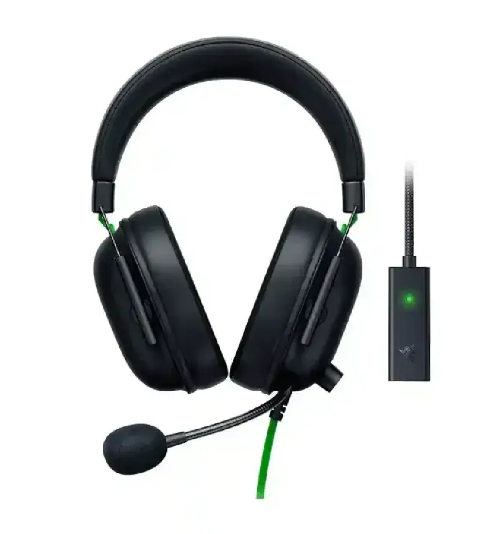 تصویر  هدفون سیمی گیمینگ ریزر مدل Blackshark V2 + USB Sound Card