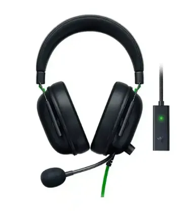 تصویر  هدفون سیمی گیمینگ ریزر مدل Blackshark V2 + USB Sound Card