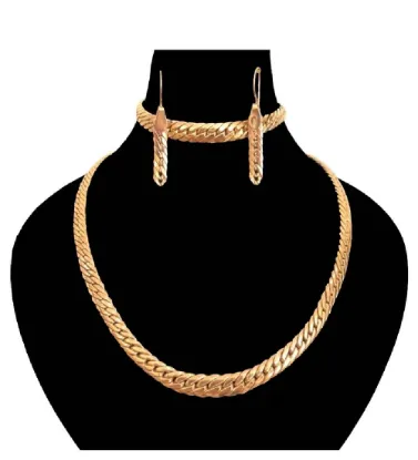 تصویر  ست طلا زنانه 18 عیار مدل حصیری - 30 گرم