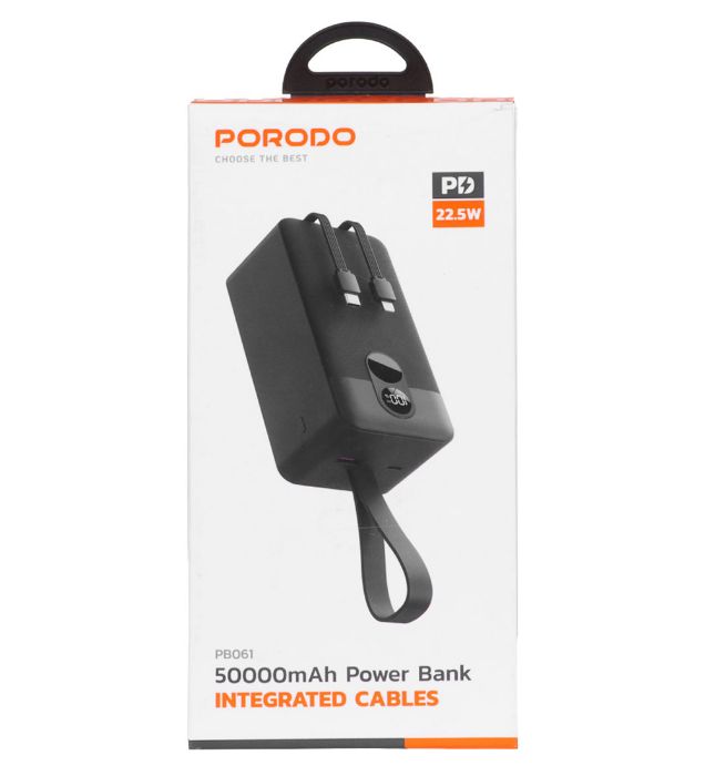 تصویر  پاوربانک پرودو 22.5W مدل PD-PBFCH061 ظرفیت 50000 میلی آمپر ساعت