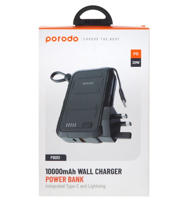 تصویر  پاوربانک پرودو 20W مدل PD-PBFCH021 ظرفیت 10000 میلی آمپر ساعت