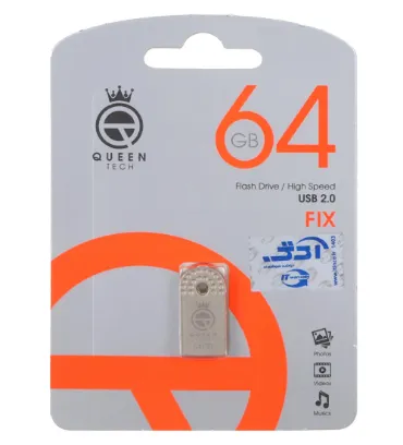 تصویر فلش مموری کوئین مدل Fix USB 2.0 ظرفیت 64 گیگابایت