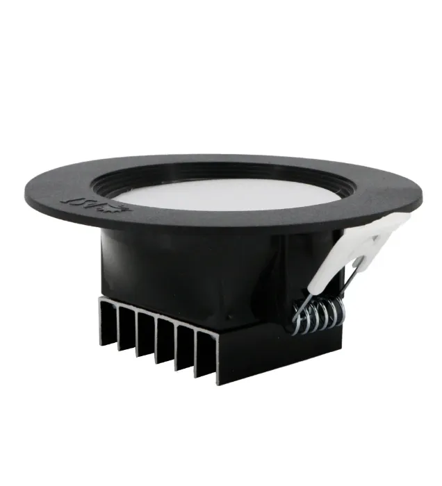 تصویر  لامپ ال ای دی 7 وات پارس شعاع توس مدل سولاریس دایره ای بدنه مشکی