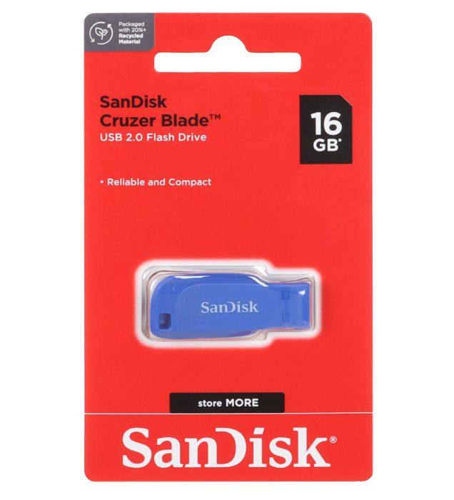 تصویر  فلش مموری سن دیسک مدل Cruzer blade CZ50 ظرفیت 16 گیگابایت