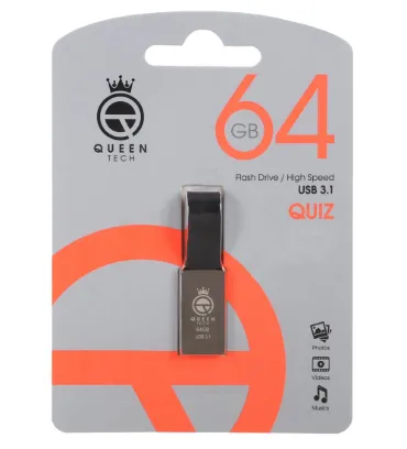 تصویر  فلش مموری کوئین مدل QUIZ USB 3.1 ظرفیت 64 گیگابایت