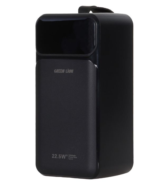 تصویر  پاوربانک 22.5W گرین لاین مدل GNPWT50KPB ظرفیت 50000 میلی آمپر ساعت