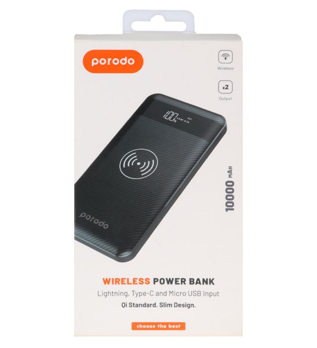 تصویر  پاوربانک پرودو مدل PD-926W ظرفیت 10000 میلی آمپر ساعت