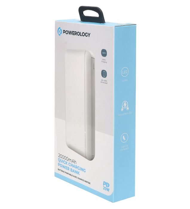 تصویر  پاوربانک 20W پاورلوژی مدل PPBCHA15 ظرفیت 20000 میلی آمپر ساعت