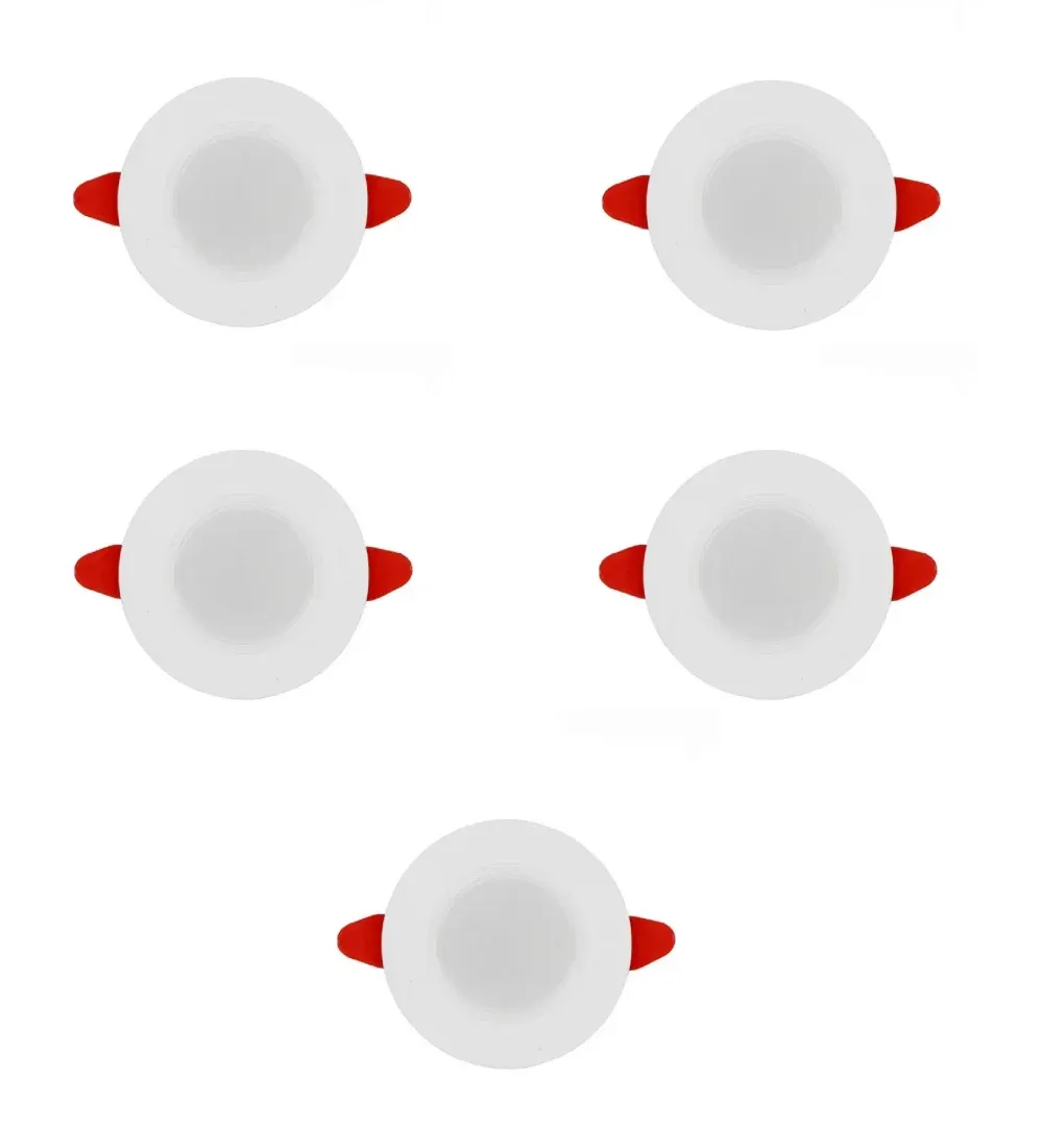 تصویر  لامپ ال ای دی 5 وات پارس شعاع توس مدل سولاریس دایره ای بسته 5 عددی