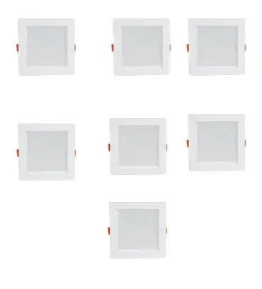 تصویر  لامپ ال ای دی 12 وات پارس شعاع توس مدل سولاریس مربعی بسته 7 عددی