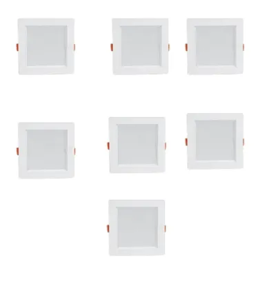 تصویر  لامپ ال ای دی 12 وات پارس شعاع توس مدل سولاریس مربعی بسته 7 عددی