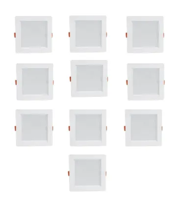 تصویر  لامپ ال ای دی 12 وات پارس شعاع توس مدل سولاریس مربعی بسته 10 عددی