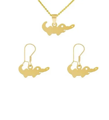 تصویر  نیم ست طلا زنانه 18 عیار مدل سوسمار  - 6.13 گرم