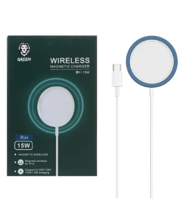 تصویر  شارژر وایرلس ساعت هوشمند گرین لاین مدل GNWLMCHBU