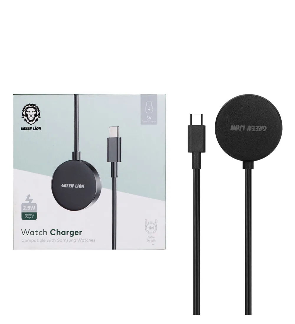 تصویر  شارژر وایرلس ساعت هوشمند گرین لاین مدل GNWTHCSAM