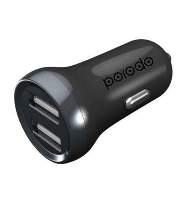 تصویر  شارژر فندکی 12W فست دو پورت پرودو مدل PD-383