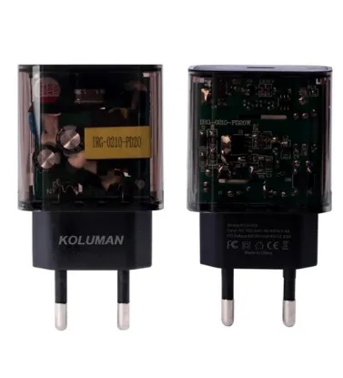 تصویر  شارژر دیواری 20W فست و PD تک پورت کلومن مدل KC-H125