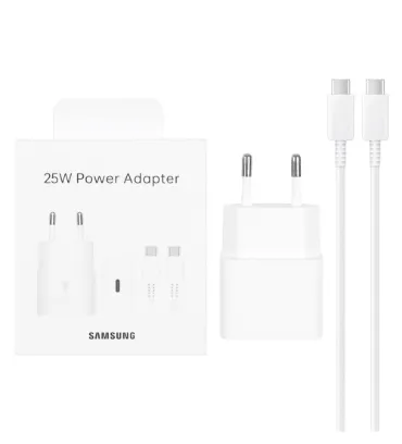 تصویر شارژر دیواری 25W فست تک پورت سامسونگ مدل EP-T2510 به همراه کابل شارژ Type-C به Type-C