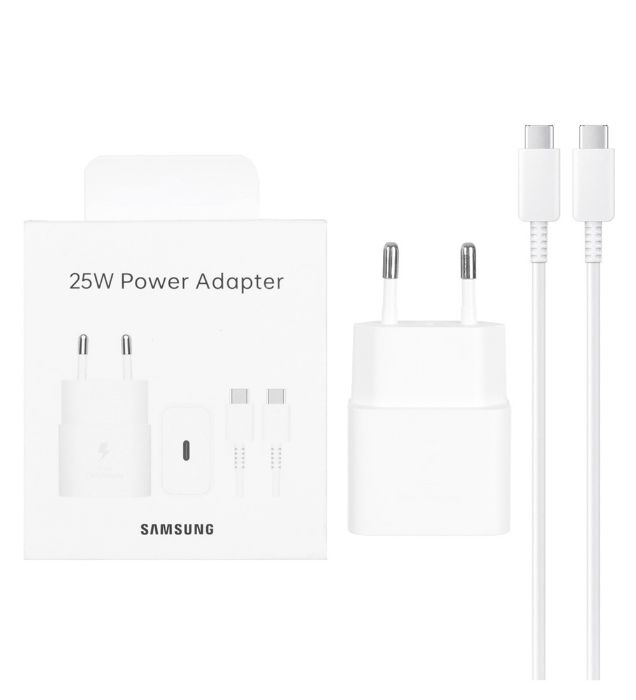 تصویر  شارژر دیواری 25W فست تک پورت سامسونگ مدل EP-T2510 به همراه کابل شارژ Type-C به Type-C