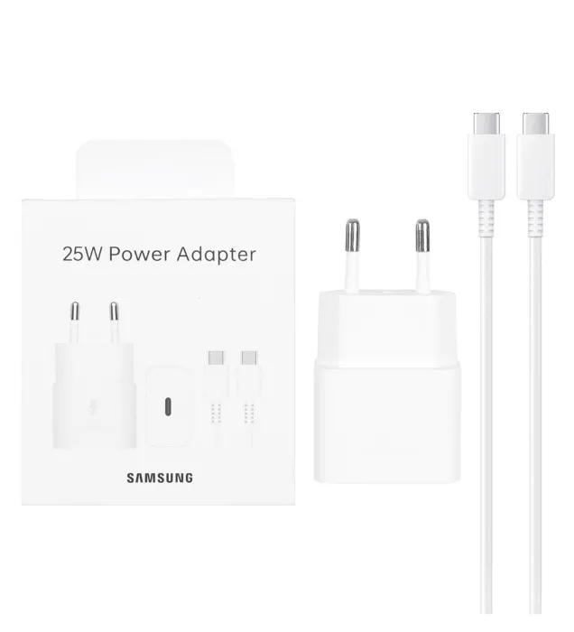 تصویر  شارژر دیواری 25W فست تک پورت سامسونگ مدل EP-T2510 به همراه کابل شارژ Type-C به Type-C