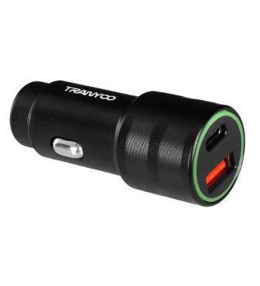 شارژر فندکی 20W فست و PD دو پورت ترانیو مدل T-C9
