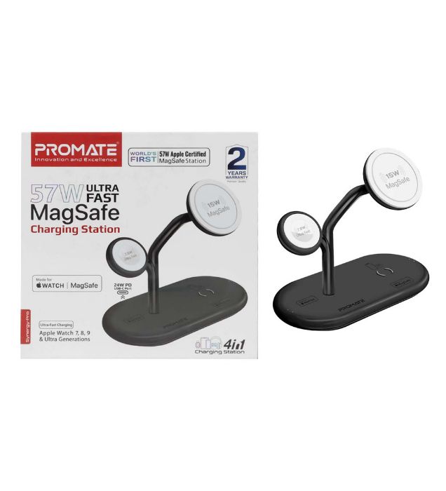 تصویر  شارژر وایرلس سه کاره پرومیت مدل SYNERGY-PRO تصویر  شارژر وایرلس سه کاره پرومیت مدل SYNERGY-PRO