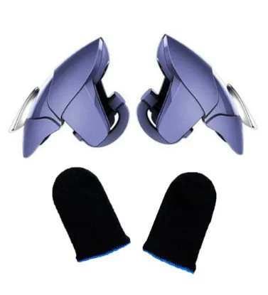 تصویر  دسته بازی موبایل پابجی مدل P1 به همراه آستین کنترل کننده انگشت 2 عددی