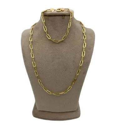 تصویر  نیم ست طلا زنانه 18 عیار مدل اسپرت - 12 گرم