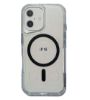 تصویر  قاب گوشی مگ سیف شفاف دکمه طرح فلزی برای گوشی آیفون iPhone 16