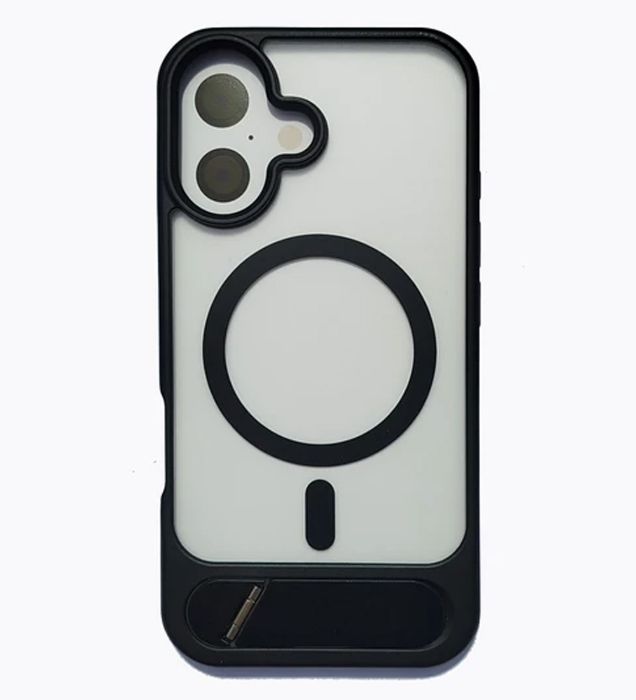 تصویر  قاب گوشی مات مگ سیف برای گوشی آیفون iPhone 16 (هولدر در کادر دوربین)