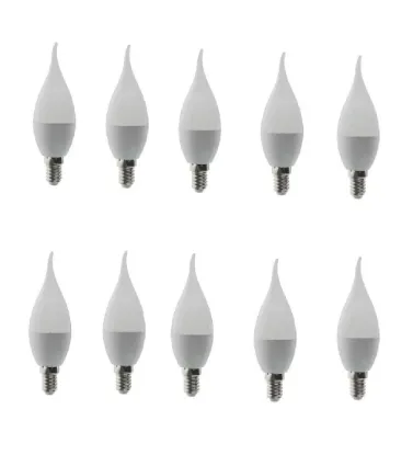 تصویر  لامپ ال ای دی 7 وات تک تاب مدل اشکی پایه E14 بسته 10 عددی