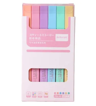 تصویر  ماژیک هایلایتر ژویکسوا مدل پاستیلی بسته 6 عددی