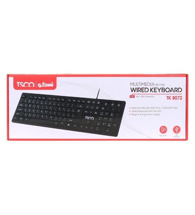 تصویر  کیبورد باسیم تسکو مدل TK 8072 تصویر  کیبورد باسیم تسکو مدل TK 8072