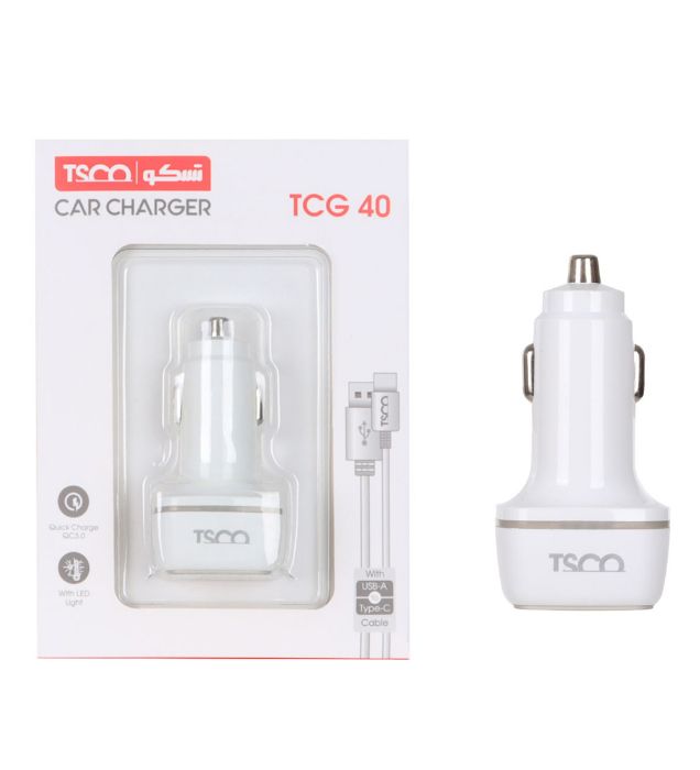 تصویر  شارژر فندکی تسکو مدل TCG 40 توان 30 وات تصویر  شارژر فندکی تسکو مدل TCG 40 توان 30 وات