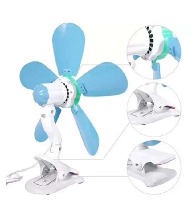 تصویر  پنکه رومیزی مدل گیره ای پنج پره