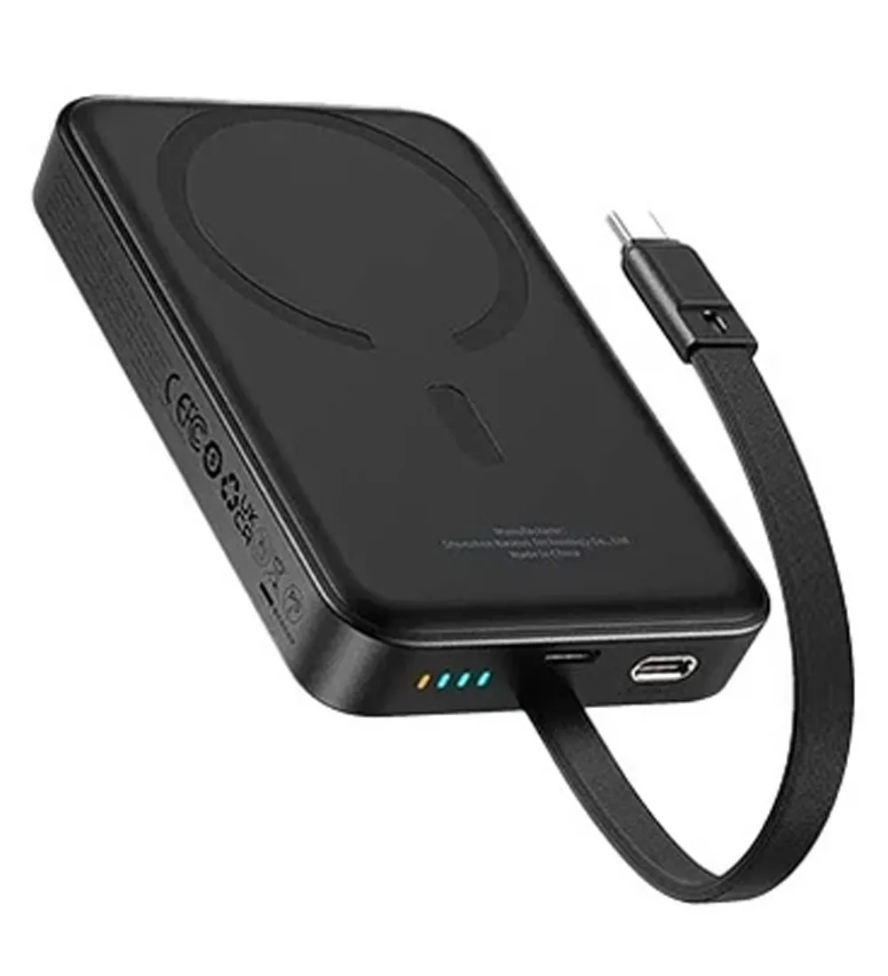 تصویر  پاوربانک 30W باسئوس مدل Magnetic Mini Wireless Fast Charge Type-C ظرفیت 10000 میلی آمپر ساعت