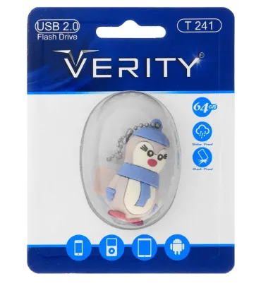 تصویر فلش مموری عروسکی وریتی مدل T241 USB 2.0 ظرفیت 64 گیگابایت