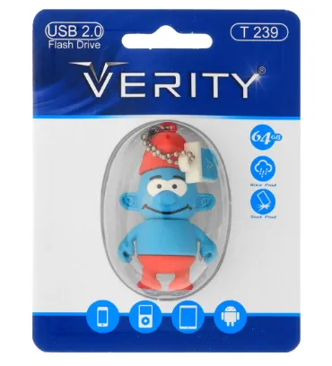 تصویر فلش مموری عروسکی وریتی مدل T239 USB 2.0 ظرفیت 64 گیگابایت