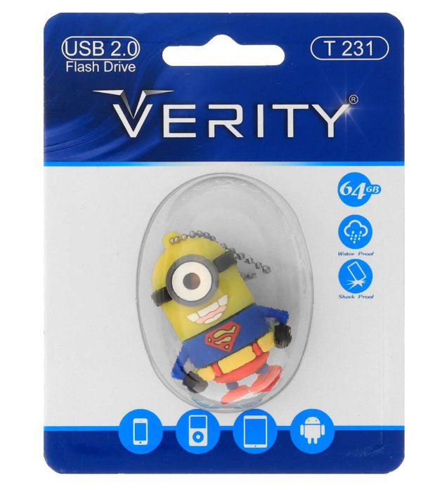 تصویر  فلش مموری عروسکی وریتی مدل T231 USB 2.0 ظرفیت 64 گیگابایت