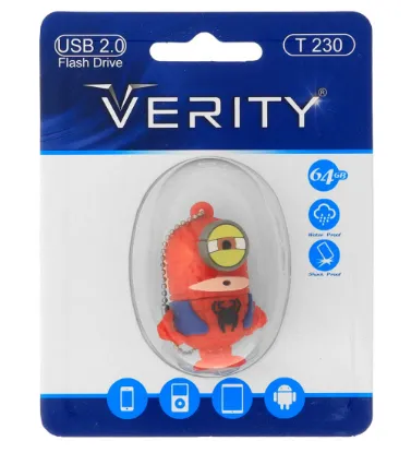 تصویر  فلش مموری عروسکی وریتی مدل T230 USB 2.0 ظرفیت 64 گیگابایت