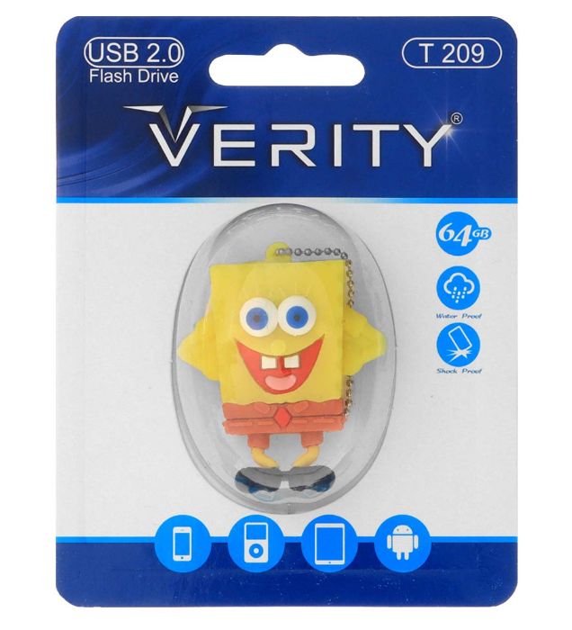 تصویر  فلش مموری عروسکی وریتی مدل T209 USB 2.0 ظرفیت 64 گیگابایت