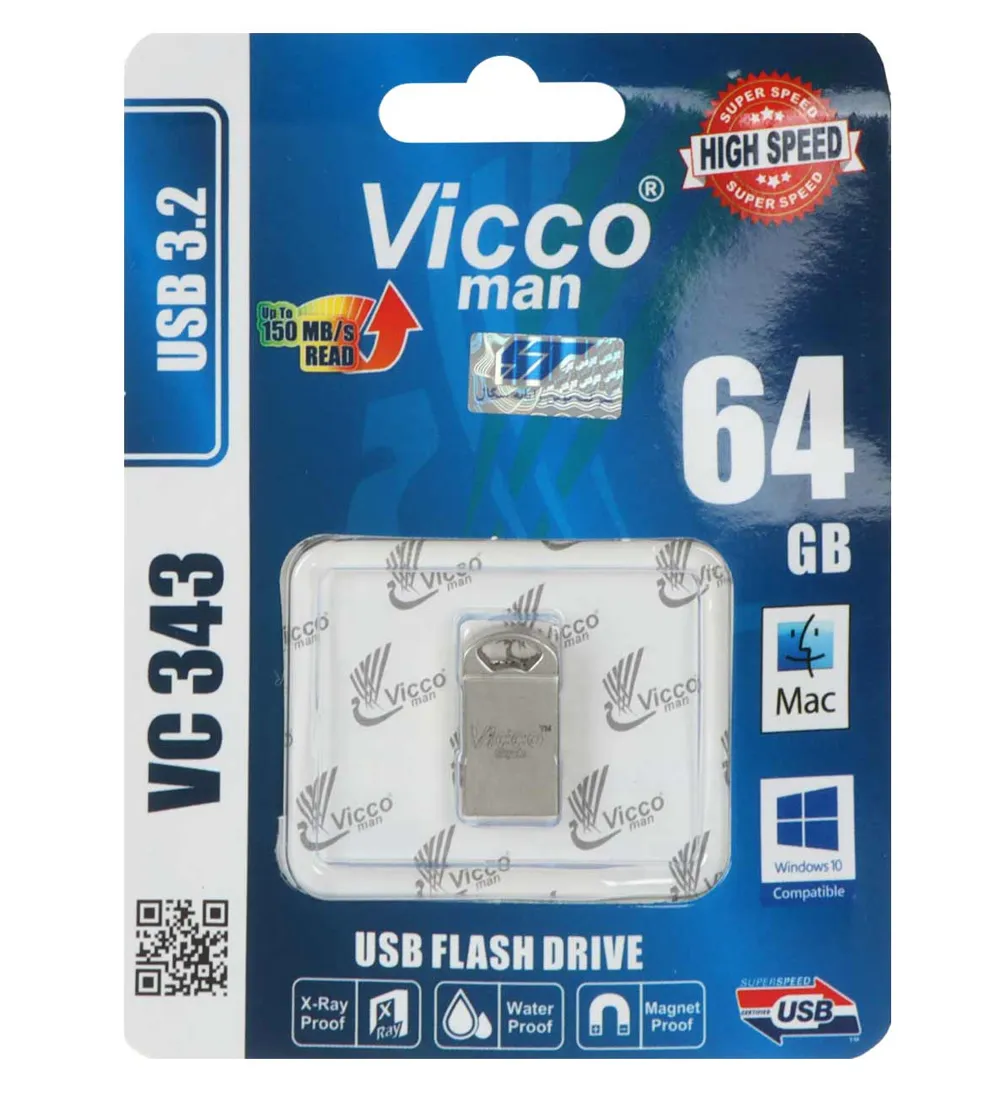 تصویر  فلش مموری ویکومن مدل VC343 USB 3.2 ظرفیت 64 گیگابایت
