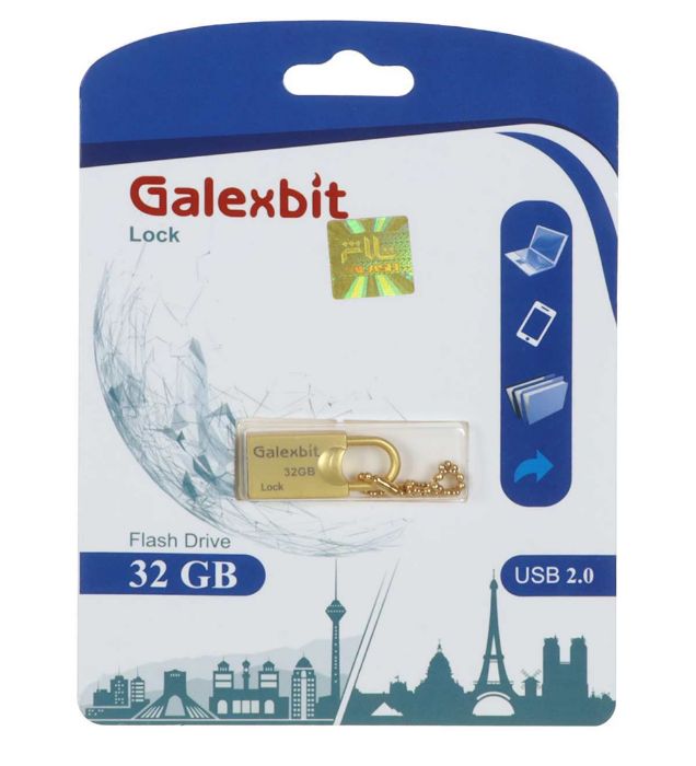 تصویر  فلش مموری گلکس بیت مدل Lock USB 2.0 ظرفیت 32 گیگابایت