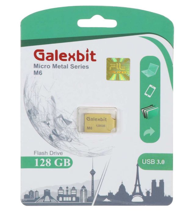 تصویر  فلش مموری گلکس بیت مدل Micro Metal Series M6 US3.0 ظرفیت 128 گیگابایت
