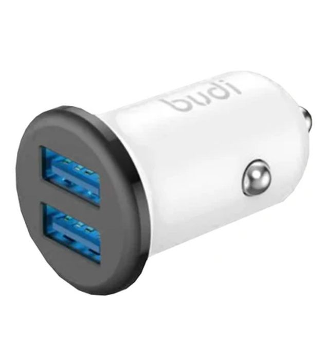 تصویر  شارژر فندکی 12W بودی مدل CC603LW با 2 خروجی USB به همراه کابل USB به Lightning