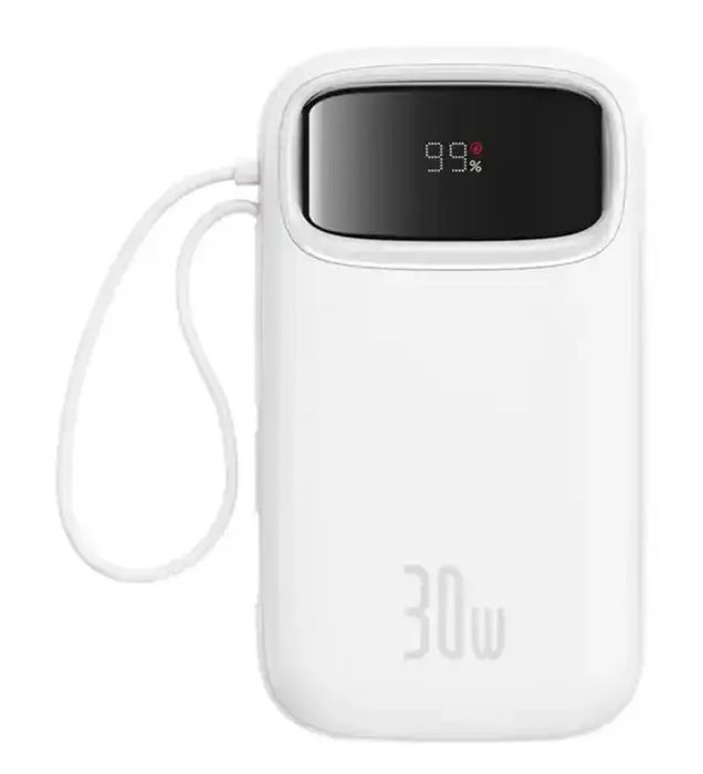 تصویر  پاوربانک 30W باسئوس مدل Qpow2 DualCable ظرفیت 20000 میلی آمپر ساعت