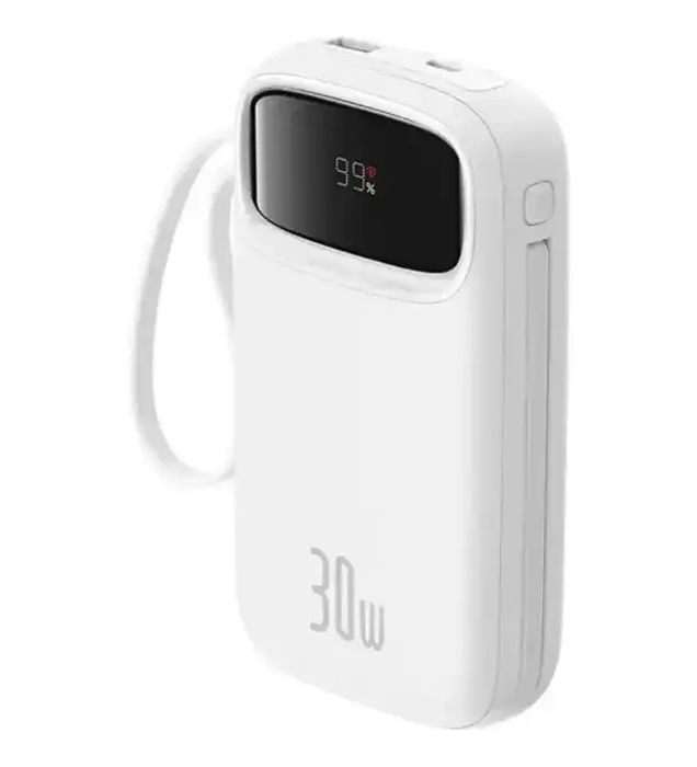 تصویر  پاوربانک 30W باسئوس مدل Qpow2 DualCable ظرفیت 20000 میلی آمپر ساعت